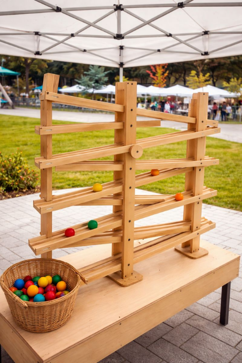 WOODEN MARBLE RUN
