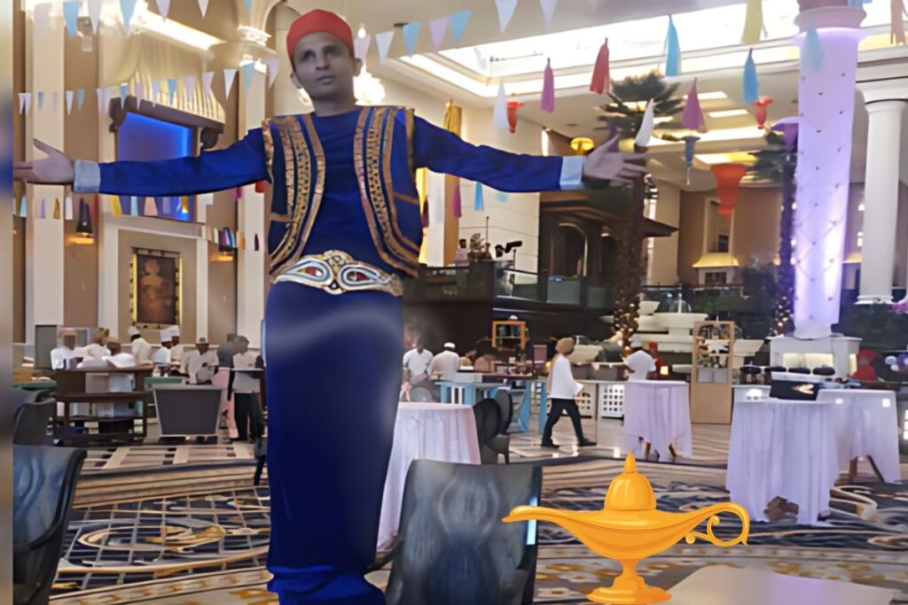 Read more about the article Dive into Magic: Celebrate with an Aladdin Costume Artist