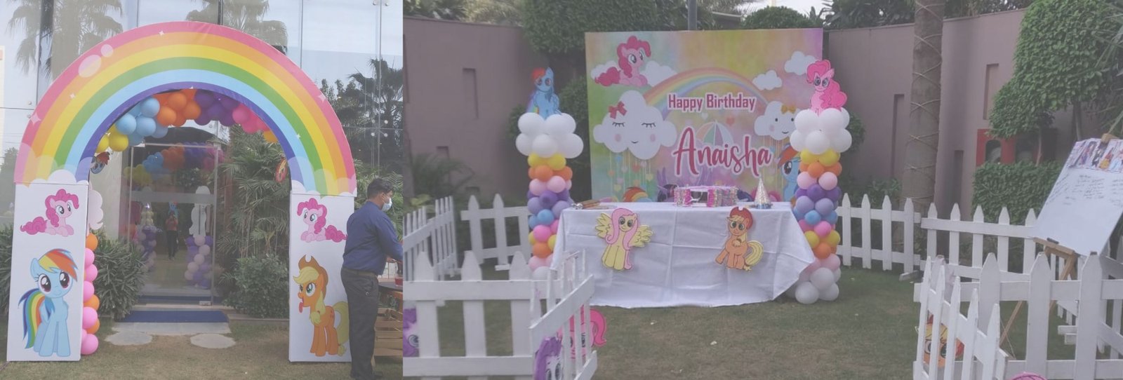 
rainbow theme decoration at home